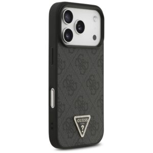 Guess odinis 4G Triangle Strass MagSafe dėklas, skirtas iPhone 18 Pro / 17 Pro, juodas - Image 4