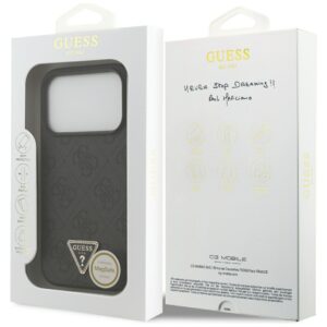 Guess odinis 4G Triangle Strass MagSafe dėklas, skirtas iPhone 18 Pro / 17 Pro, juodas - Image 8