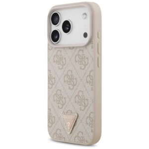 Guess odinis 4G Triangle Strass MagSafe dėklas, skirtas iPhone 18 Pro / 17 Pro, rožinis - Image 2