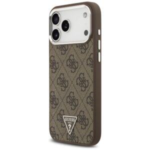 Guess 4G Triangle Logo MagSafe dėklas, skirtas iPhone 18 Pro Max / 17 Pro Max, rudas, sidabrinis - Image 2