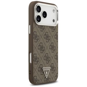 Guess 4G Triangle Logo MagSafe dėklas, skirtas iPhone 18 Pro Max / 17 Pro Max, rudas, sidabrinis - Image 4