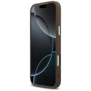 Guess 4G Triangle Logo MagSafe dėklas, skirtas iPhone 18 Pro Max / 17 Pro Max, rudas, sidabrinis - Image 5