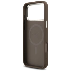 Guess 4G Triangle Logo MagSafe dėklas, skirtas iPhone 18 Pro Max / 17 Pro Max, rudas, sidabrinis - Image 7