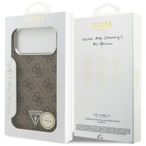 Guess 4G Triangle Logo MagSafe dėklas, skirtas iPhone 18 Pro Max / 17 Pro Max, rudas, sidabrinis - Image 8