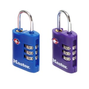 MASTER LOCK 4686EURT lagamino spyna Bagažo užraktas su kombinacija Cinkas Juoda, Mėlyna, Violetinė, Raudona - Image 1