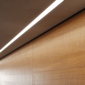 Profilis aliuminis anoduotas LED juostoms įleidžiamas, priglaistomas, HIRO, 3m