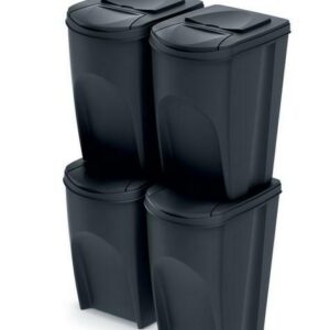 KEDEN ŠIUKŠLIADĖŽĖ SORTIBOX 35L RINKINYS 4 - AKMENS PILKA