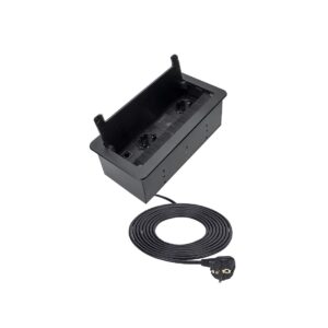 Ilgiklis montuojamas balde INBOX, 2x Schuko, 1x USB A, 1x USB-C, HDMI, RJ45, su 1.5m ilgio laidu, juodas