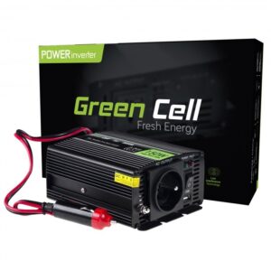 Įtampos keitiklis 12Vdc/230Vac 150W/300W 50Hz modifikuotas sinusas, su USB 5V 2.1A; Green cell - Image 1