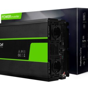 Įtampos keitiklis 24Vdc/230Vac 1500W(3000W) su sinusine išėjimo įtampa; Green Cell - Image 1