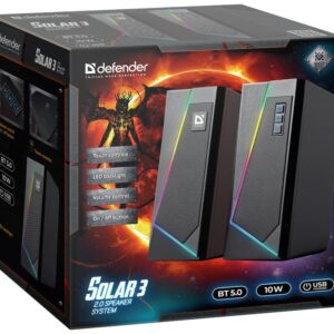 SPEAKERIAI DEFENDER SOLAR 3 2.0 BLUETOOTH 10W LED USB - Image 3