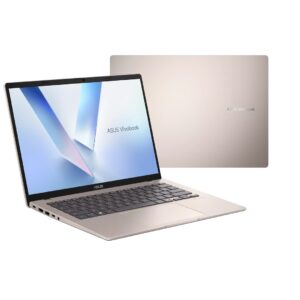 ASUS Vivobook 14 X1407AA-LY010W Ultra 5 325 14,0 colių WUXGA IPS lygio ekranas 60 Hz 300 nits AG 16 GB DDR5 512 GB SSD „Intel“ grafika WLAN + BT 1080p + IR kamera 42 WHrs „Windows 11“ Platinum Gold