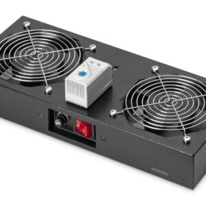 Digitus DN-19 FAN-2-WM-T-SW komutacinės spintos priedas Stogo ventiliatorius - Image 1