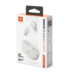 JBL Wave Buds 2 TWS „Bluetooth“ belaidės įstatomos ausinės, baltos, EU