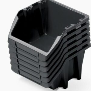 KISTENBERG DĖŽUTĖS 22 BINEER SHORT 6vnt. JUODOS 214x198x133mm