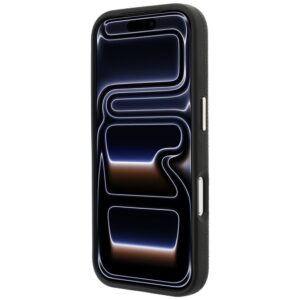Dėklas Karl Lagerfeld Grained with Resin Signature Logo MagSafe, skirtas iPhone 18 Pro / 17 Pro, juodas - Image 5
