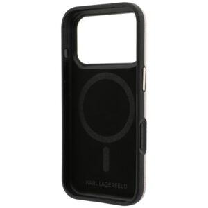 Dėklas Karl Lagerfeld Grained with Resin Signature Logo MagSafe, skirtas iPhone 18 Pro / 17 Pro, rožinis - Image 7