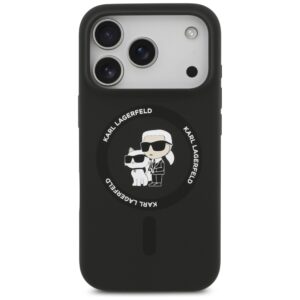 Karl Lagerfeld Silicone Karl&Choupette Ring MagSafe dėklas, skirtas iPhone 18 Pro Max / iPhone 17 Pro Max B - Image 3
