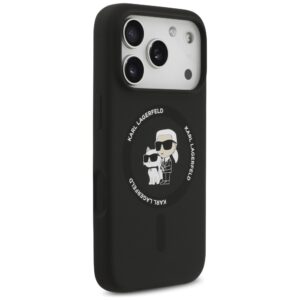 Karl Lagerfeld Silicone Karl&Choupette Ring MagSafe dėklas, skirtas iPhone 18 Pro Max / iPhone 17 Pro Max B - Image 4