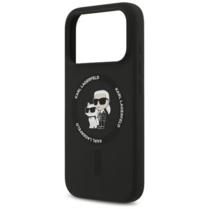Karl Lagerfeld Silicone Karl&Choupette Ring MagSafe dėklas, skirtas iPhone 18 Pro Max / iPhone 17 Pro Max B - Image 6