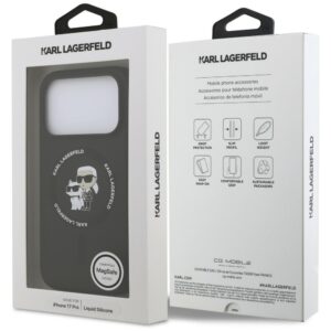 Karl Lagerfeld Silicone Karl&Choupette Ring MagSafe dėklas, skirtas iPhone 18 Pro Max / iPhone 17 Pro Max B - Image 8