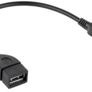 Kabelis USB A lizdas - mini USB B kištukas 0.2m, OTG, juodas