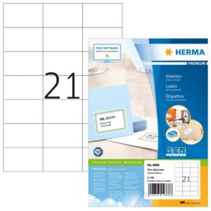HERMA 4668 etiketė spausdinimui Balta Lipni spausdintuvo etiketė - Image 1