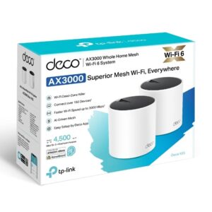 TP-Link DECO X55 (2-Pack) Dviguba juosta (2,4 GHz / 5 GHz) Wi-Fi 6 (802.11ax) Balta 3 Vidinis - Image 3