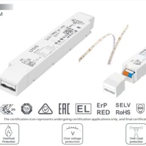Impulsinis LED maitinimo šaltinis 24Vdc, 4.17A, 100W, DALI2,DT-6,  NFC, PUSH DIM,PWM tipo išėjimas
