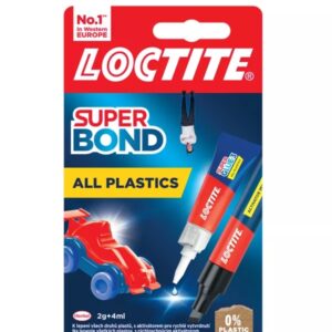 Klijai momentiniai plastikams skaidrūs Super Bond All Plastics 2g+4ml Loctite