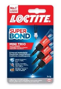 Klijai momentiniai Super Bond Mini Trio 3x1g, Loctite