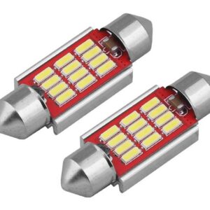 LED lemputės CANBUS 12SMD 4014 Festoon 36mm 12V/24V, 2vnt, AMIO