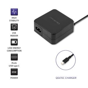 Qoltec 51027 Įkroviklis | 65W | 5-20,3V | 2-3,25A | USB tipas C | PD - Image 3
