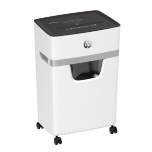 HP OneShred 10MC dokumentų naikiklis Smulkinimas itin mažais gabalėliais 65 dB 22 cm Balta - Image 2