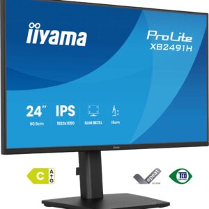iiyama ProLite XB2491H-B1 kompiuterio monitorius 60,5 cm (23.8") 1920 x 1080 pikseliai „Full HD“ LCD Juoda