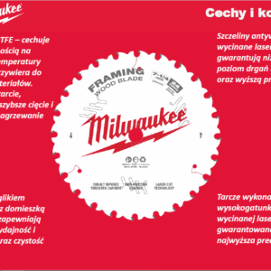 MILWAUKEE DISKINIS PJŪKLAS 190x30x2,1x48z MEDIENA - ŠVARUS PJŪVIS CSB P W