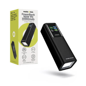 Mobile Origin 30000 mAh išorinė baterija su TFT ekranu ir žibintuvėliu PB17 - 2x USB-C + USB-A