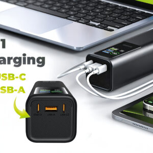 Mobile Origin 30000 mAh išorinė baterija su TFT ekranu ir žibintuvėliu PB17 - 2x USB-C + USB-A - Image 7