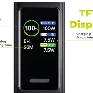 Mobile Origin 30000 mAh išorinė baterija su TFT ekranu ir žibintuvėliu PB17 - 2x USB-C + USB-A - Image 9