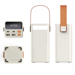 Mobile Origin PowerBank 65W PD 50000mAh su LCD ekranu ir žibintuvėliu PB18 – 2x USB-C + 2x USB-A - Image 3