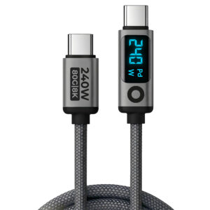 Mobile Origin 240W 80Gbps, 8K/60Hz LED Display USB-C Cable 1.5m CB18 - Image 3