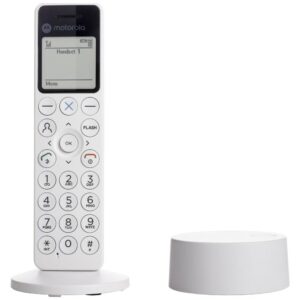 Belaidis fiksuoto ryšio telefonas Motorola DOT411 baltas