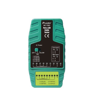 PoE ir LAN tinklų kabelių testeris, RJ11/RJ12/RJ45, Pros'sKIt