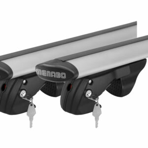 Automobilių stogo skersiniai Menabo Fender, 120 cm, 2 vnt. sidabro spalvos - Image 2