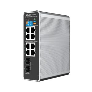 Ruijie Networks RG-NIS2100 Valdomas L2 Gigabit Ethernet (10/100/1000) Maitinimas per Eternetą (PoE) Juoda, Nerūdijančiojo plieno