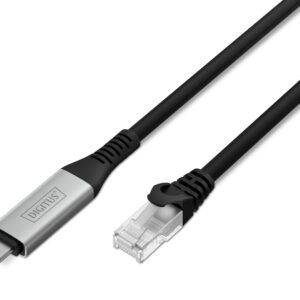 Digitus AK-300601-100-S tinklo kabelis Juoda 10 m Cat6a S/FTP (S-STP) Turas - Image 1