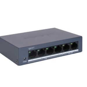 Hikvision DS-XS0106-P/POLISH tinklo komutatorius Ne-valdomas Fast Ethernet (10/100) Maitinimas per Eternetą (PoE) Tamsiai mėlyna
