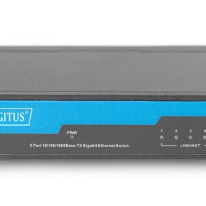 Digitus DN-80202-1 tinklo komutatorius Ne-valdomas Gigabit Ethernet (10/100/1000) Juoda - Image 3