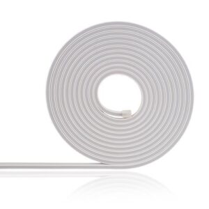 LED juosta NEON FLEX 12Vdc, 9.6W/m, 144LED/m, šiltai balta, 4x10mm, 5m ritė, IP68