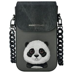 Nimmy phone bag black Big Eyed Pet 2.0 Panda